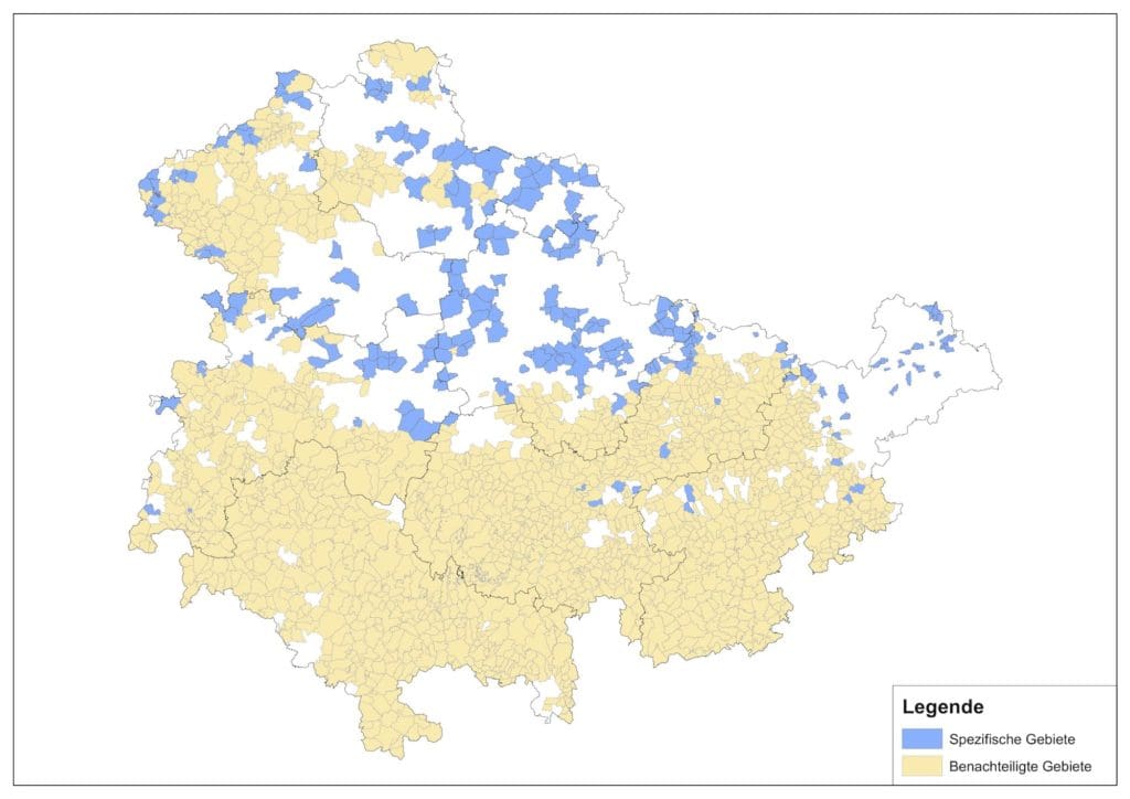Beihilfen Thüringen - Karte