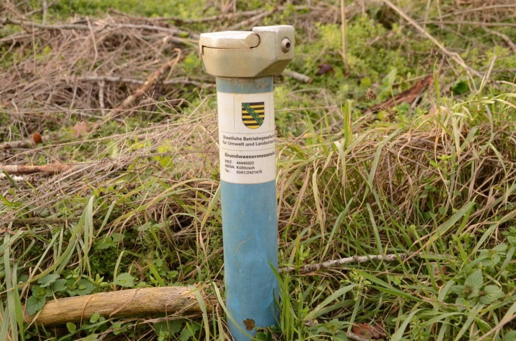 Eine Grundwassermessstelle der Betriebsgesellschaft für Umwelt und Landwirtschaft.