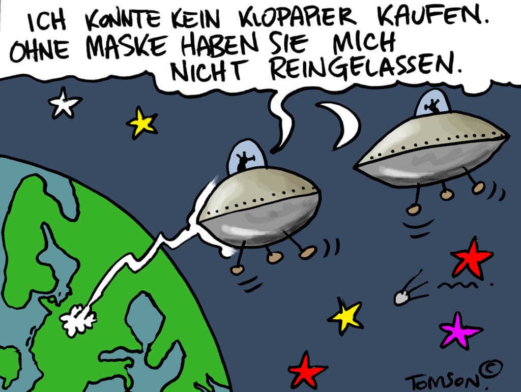 Tomson Cartoon Bauernzeitung - Maskenpflicht