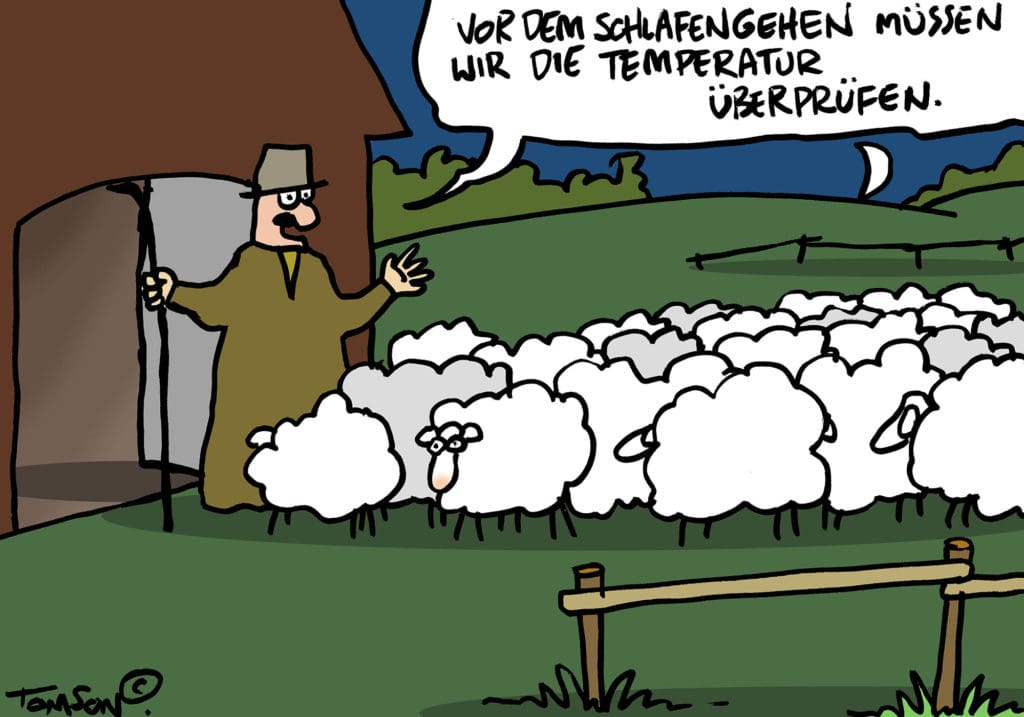 Tomson Cartoon Bauernzeitung - Maskenpflicht