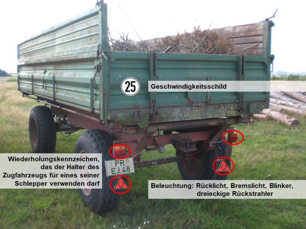 Schlepper Schwarzes Kennzeichen Und Anhänger 25 Km /h Anhänger: Machen Sie einen Sicherheitscheck! - Bauernzeitung
