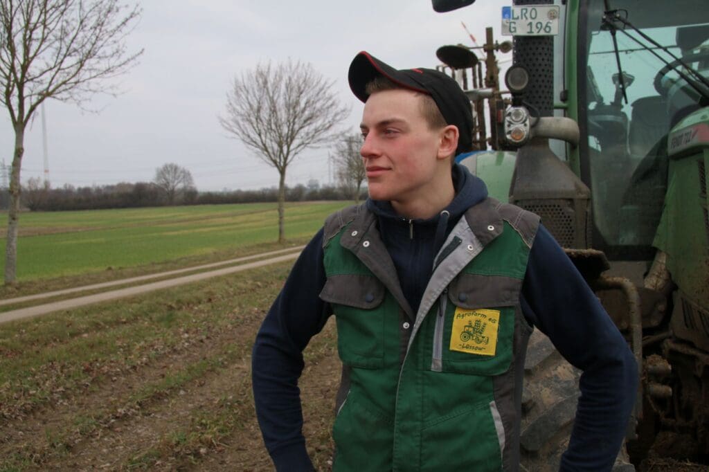 Arend Kromwijk Auszubildender der Agrofarm eG Lüssow