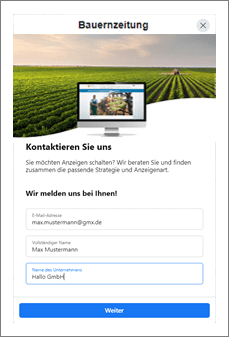 Bauernzeitung Social Ad - Lead Ad