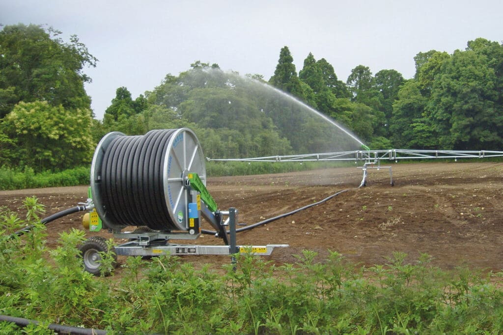 Trommelberegnungsanlage auf einem Feld