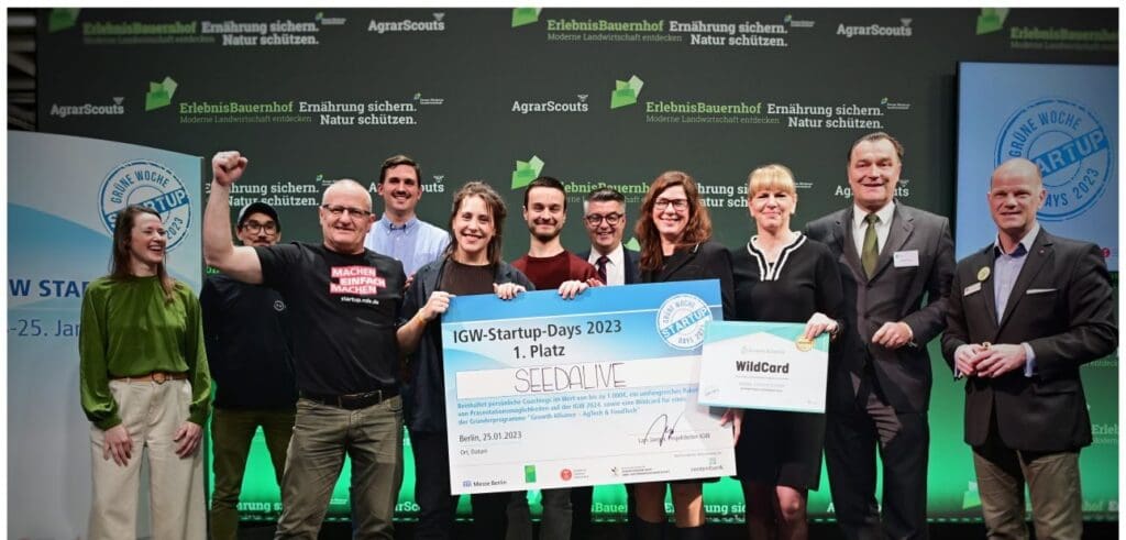 Seedalive bei der Siegerehrung auf den IGW Startup-Days 2023