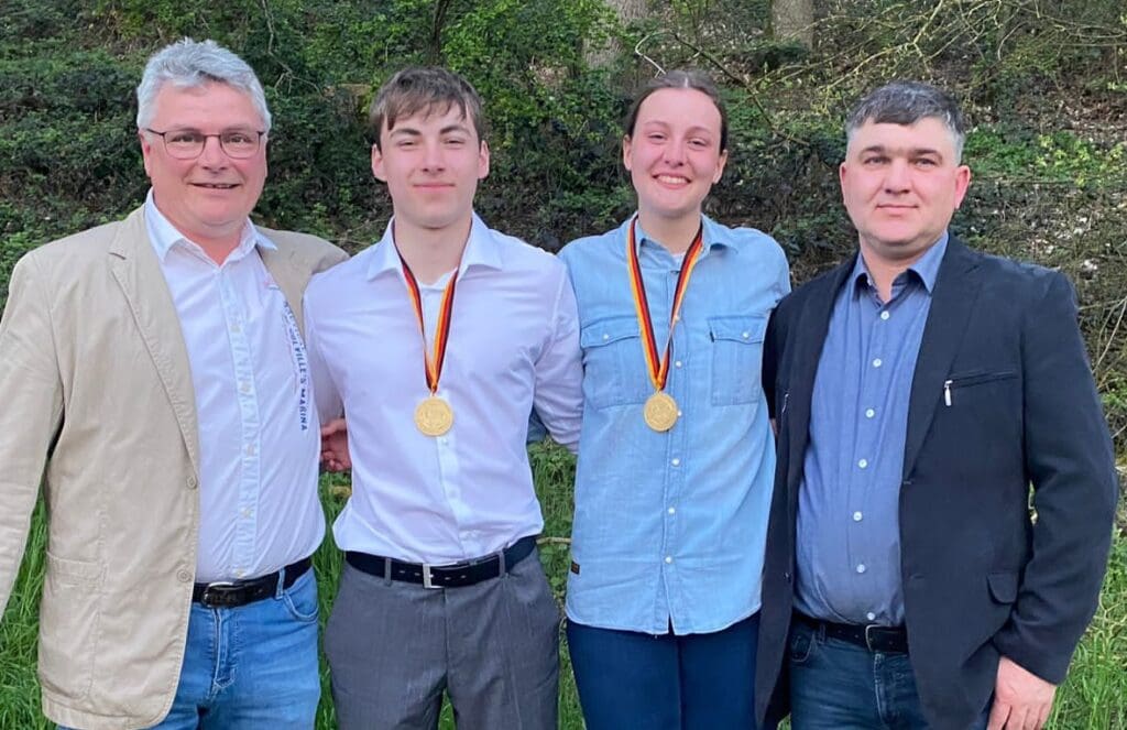 Siegerteam MV Bundesmelken (v.l. Rüdiger Bissa, Ansgar Gemballa, Ingrid Vogt, Steffen Schildt)