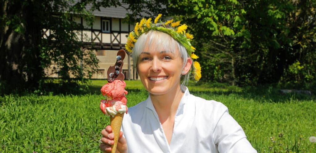 Loreen Herrmann, Chefin der Urstrom Jersey's Eismanufaktur