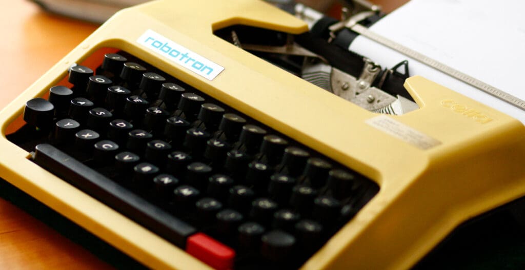 Geschäftsbrief schreiben, früher mit der Schreibmaschine