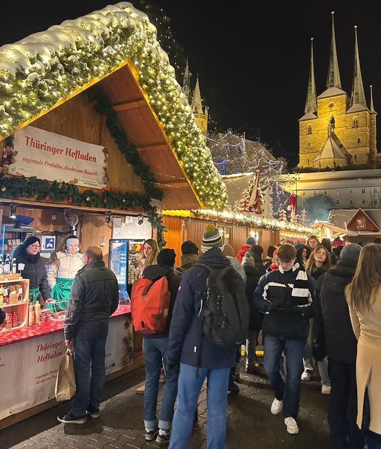 Direktvermarktung auf dem Weihnachtsmarkt in Erfuhrt