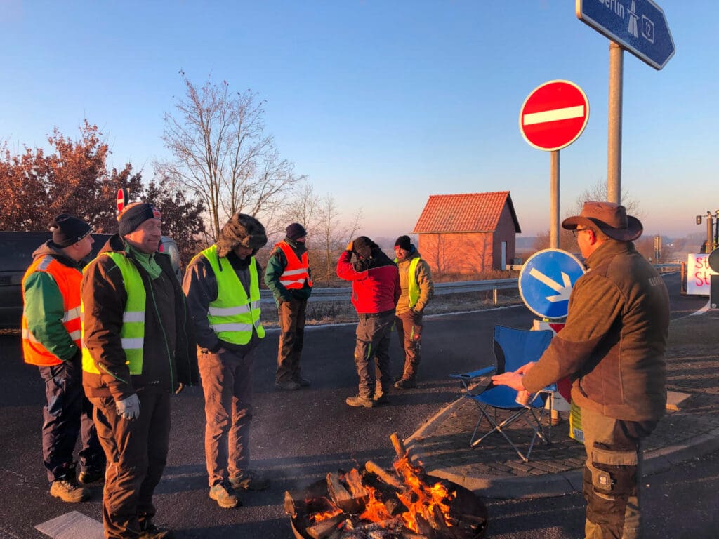 Autobahn-Blockade in Brandenburg 10. Januar 2024