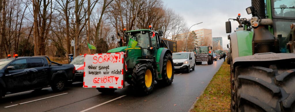 Bauerndemo in Berlin am 15. Januar mit tausenden Traktoren in der Hauptstadt