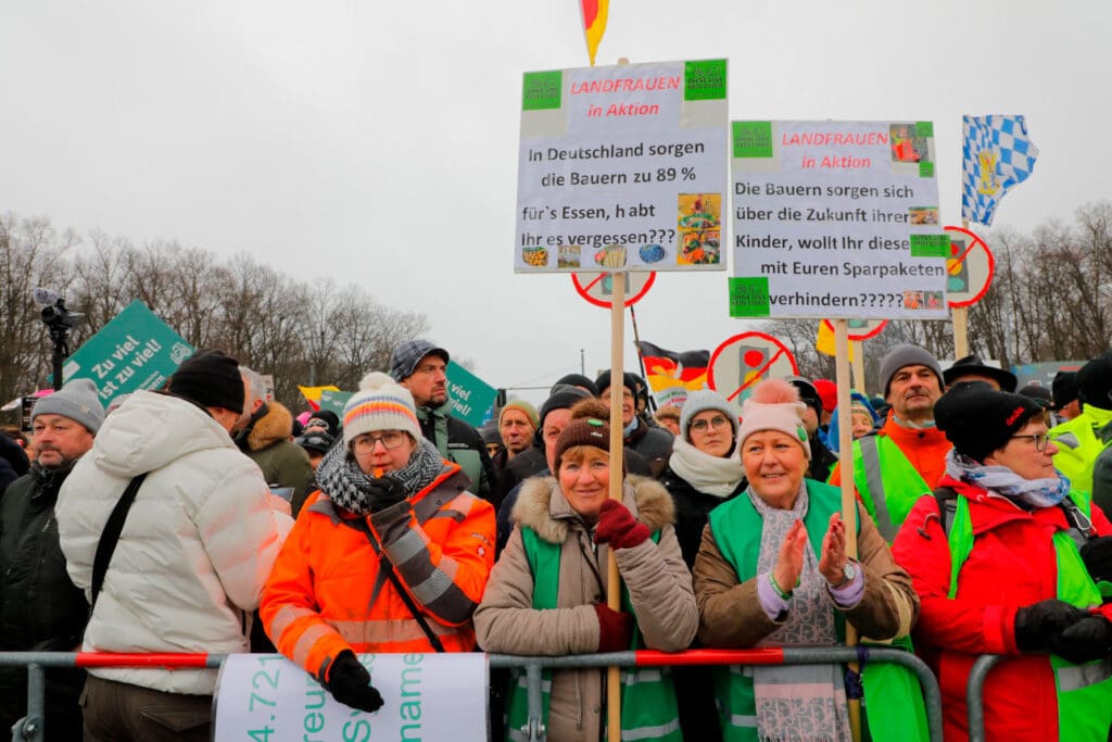 Landfrauen in Aktion in Berlin