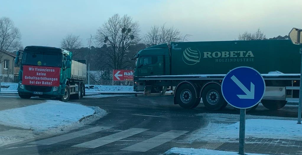 Blockade in der Uckermark