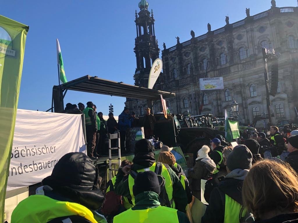 Kundgebung in Dresden am 10. Januar 2024