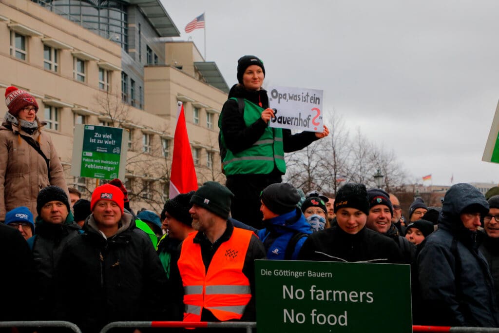Protest der Landwirte mit Sorge um die Zukunft