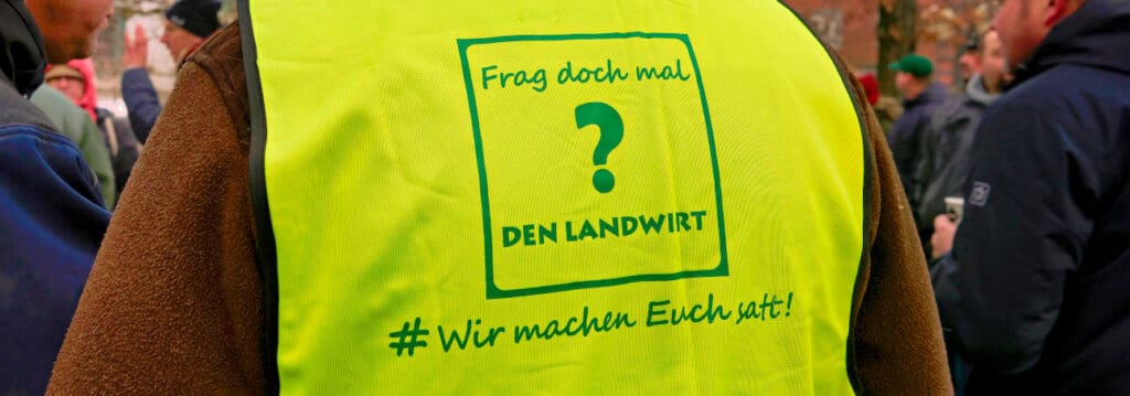 Protest der Landwirte und Bauern aus der Region Hannover und aus Niedersachsen in der Innenstadt gegen die Agrarpolitik