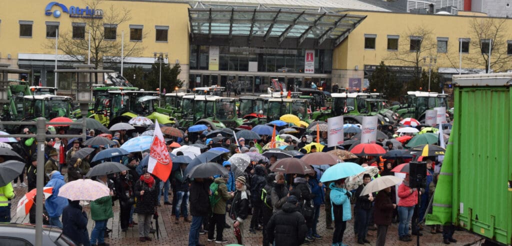 Bauern-Protest in Suhl