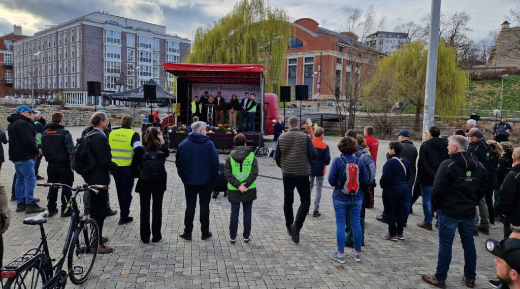 Nach der AMK in Erfurt: Einige Minister stellen sich den Fragen der Landwirte.