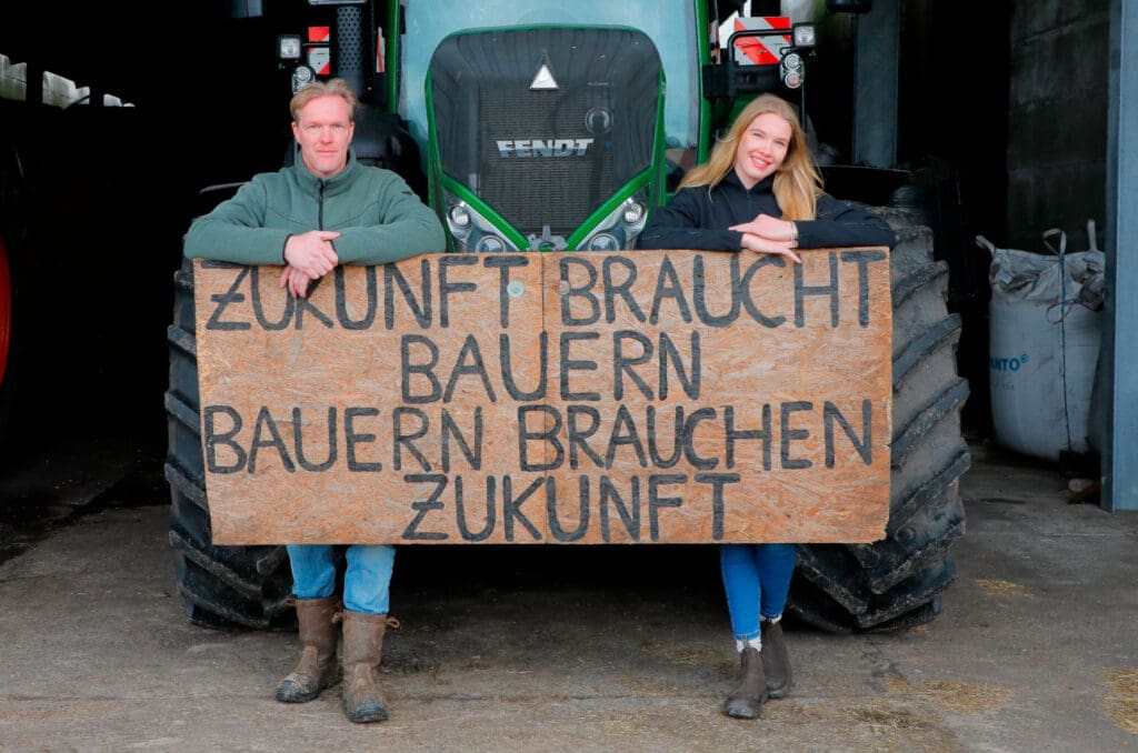 Bauernprotest Schild Koning GbR