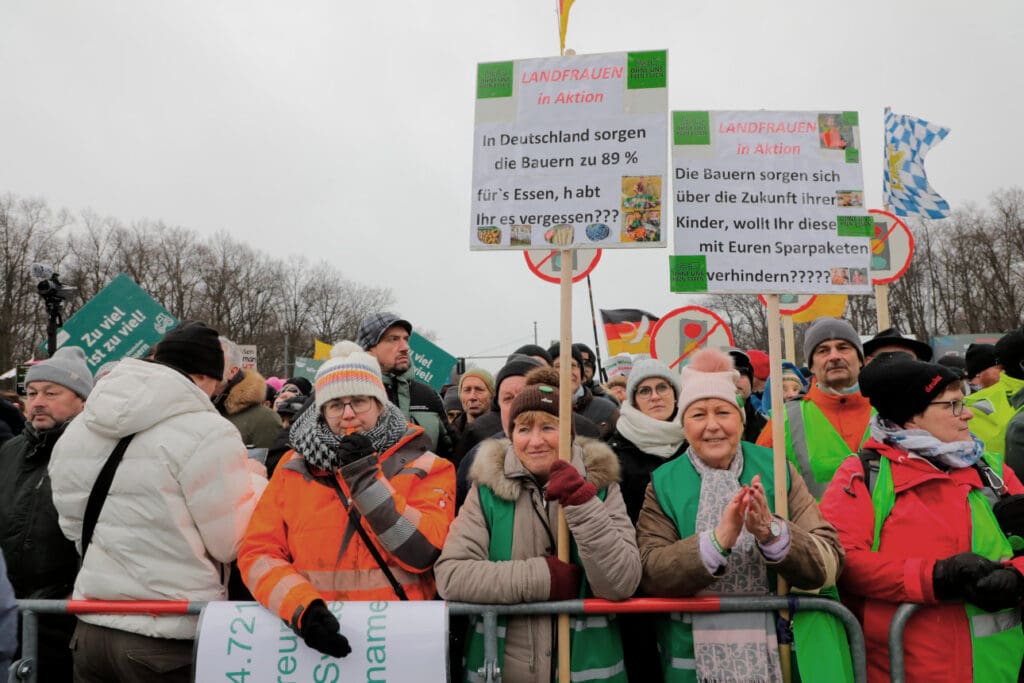 Bauernprotest in Berlin am 15.1.24 mit dem Landfrauen